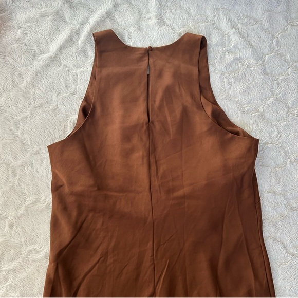 A New Day - Chocolate Brown Satin Midi Dress - XXL - Picture 6 of 7